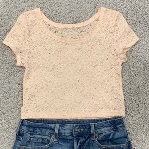 Express Crop Top Blush Like New